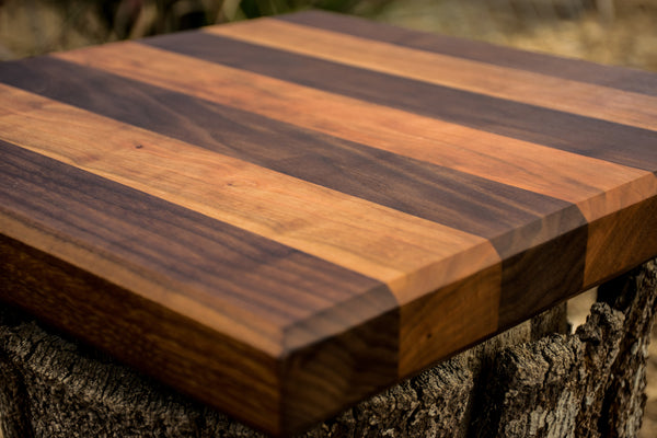 Clever Toad Originals – Black Walnut/Ash/Cherry Cutting Board