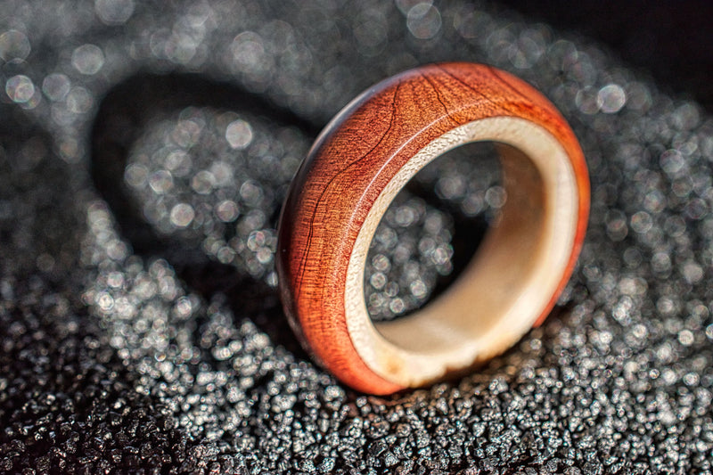 two tone wood ring